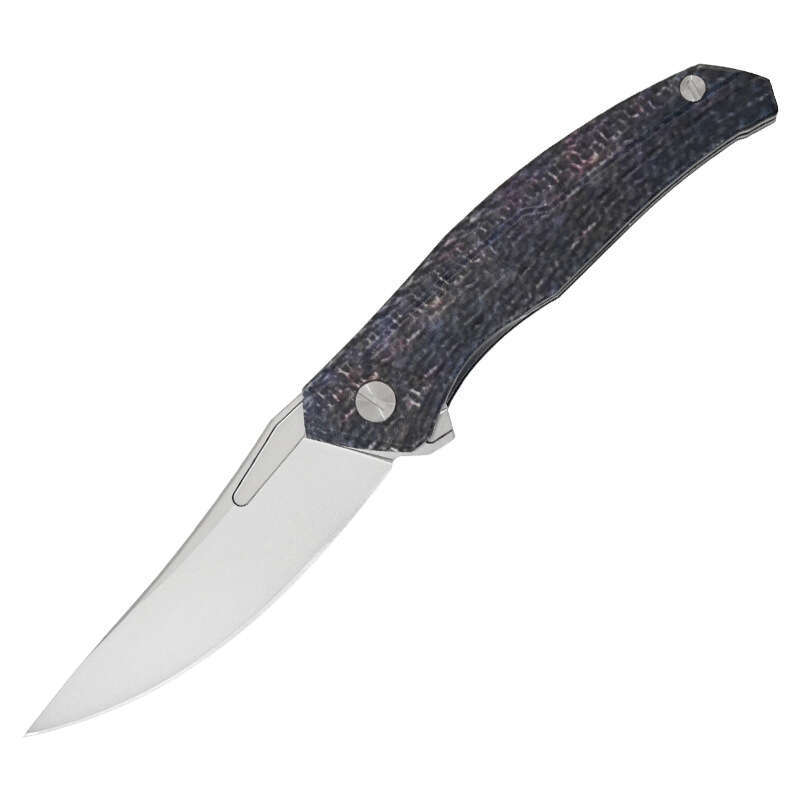 Bear head folding D2 steel outdoor camping portable self-defense sharp survival pocket knife