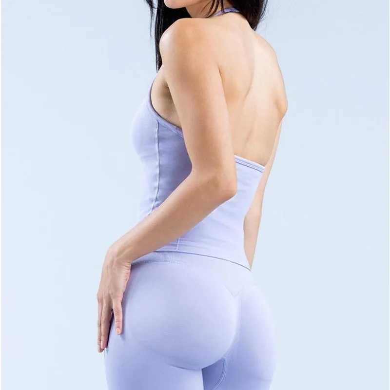 Gym Beautiful Open Bra Running Workout Halter Impact Longline Strappy Top Sports Yoga Vest Womens Fit Tank TopXJ250509