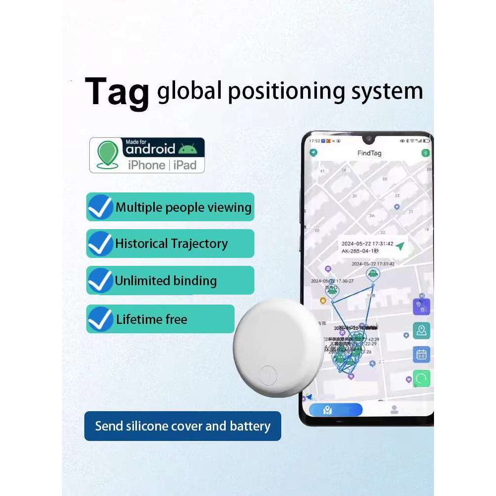 mini air tag gps ios android pet tracker historical track query bluetooth antilost device for pets and valuable