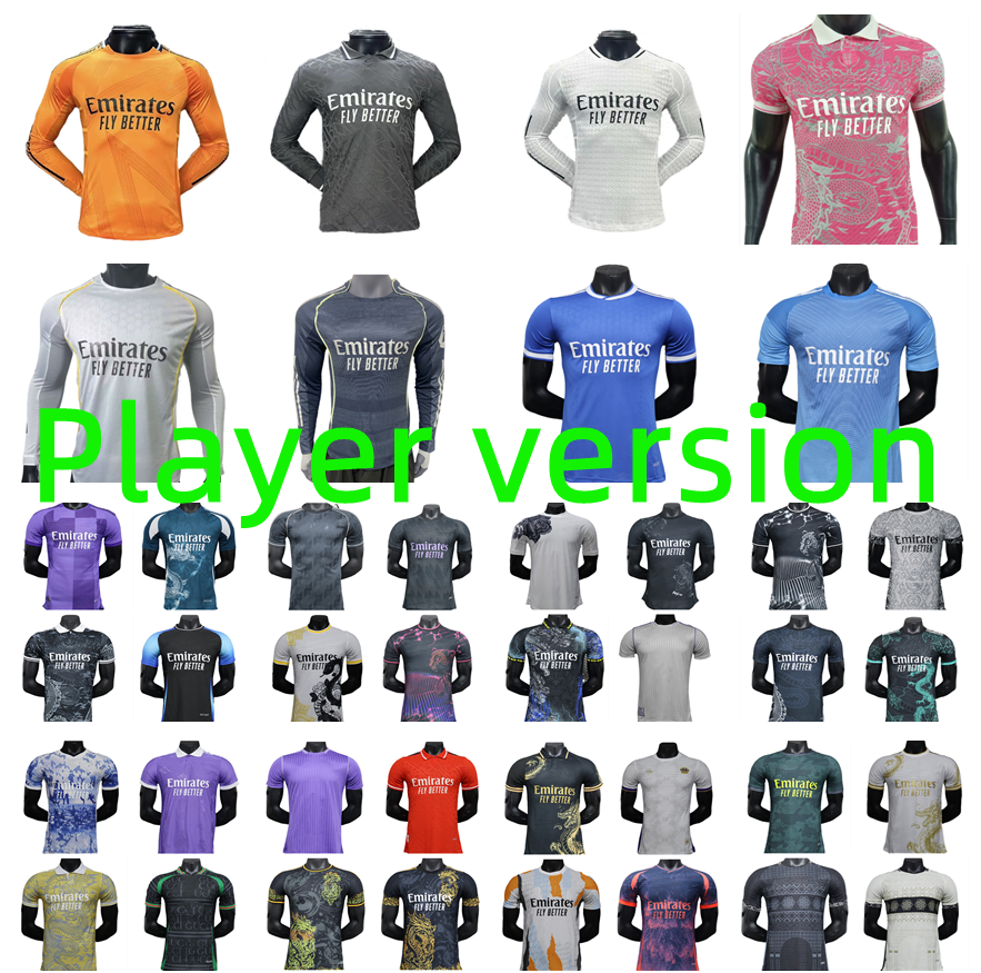 24 25 26 long sleeve Player Version Mbappe BELLINGHAM Soccer Jerseys 2025 2026 MODRIC VALVERDE VINI JR REAL CAMAVINGA MADRIDS TCHOUAMENI ENDRICK camiseta de futbol