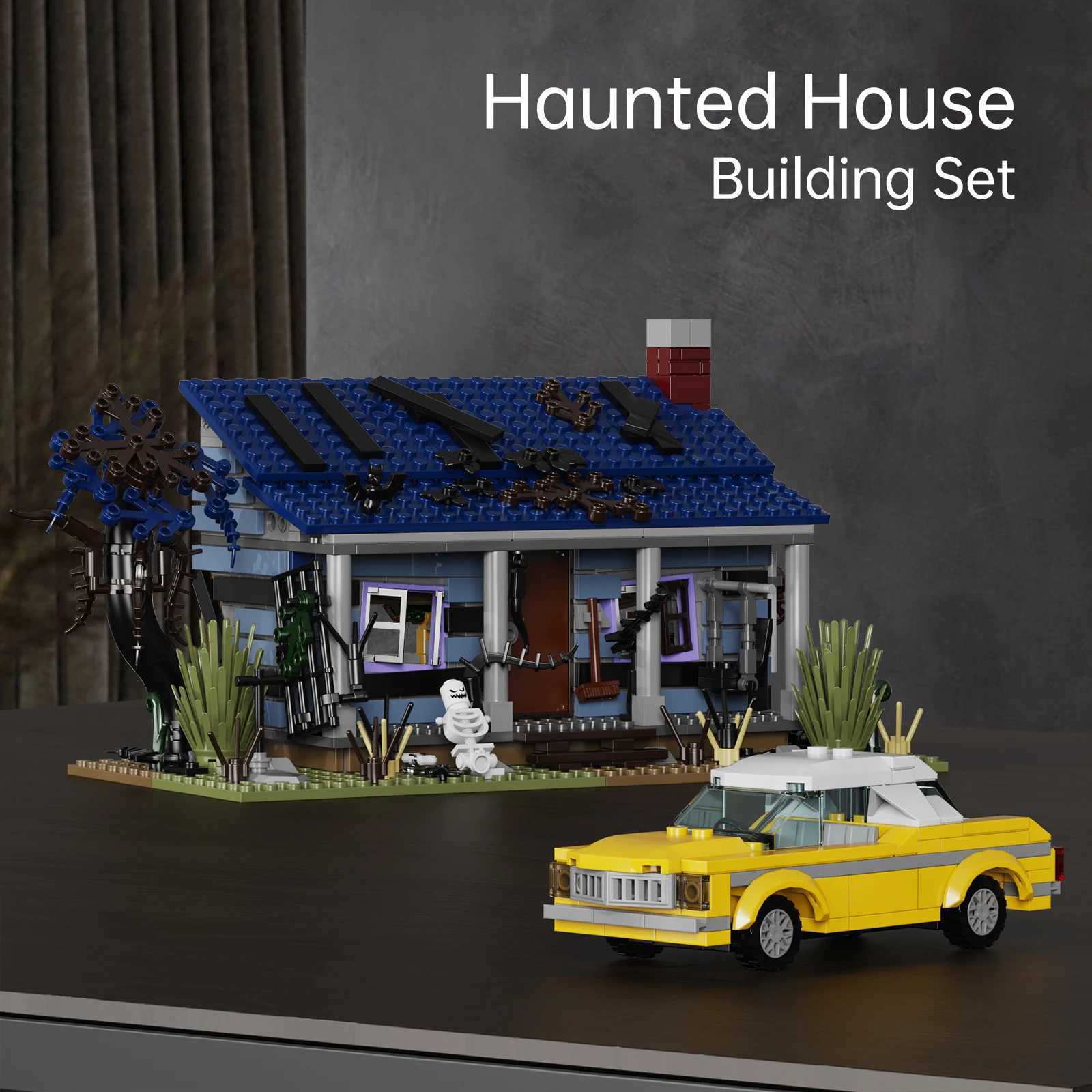 Evil Dead Haunted House Building Blocks Set Scary Palace Horror Decor Architecture Model Kit Halloween Gift for Kids Boy Girl X250509