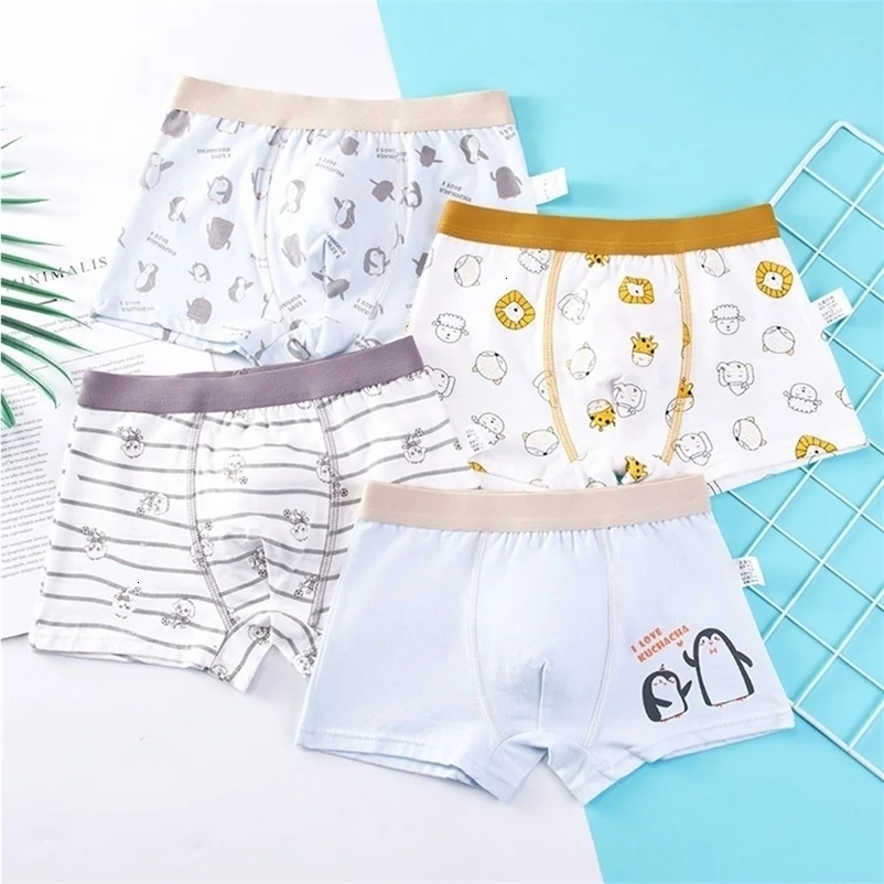 Childrens Underwear For Kids Cartoon Shorts Cotton Underpants Boys Panties Car Pattern 4Pcs Lot 250508