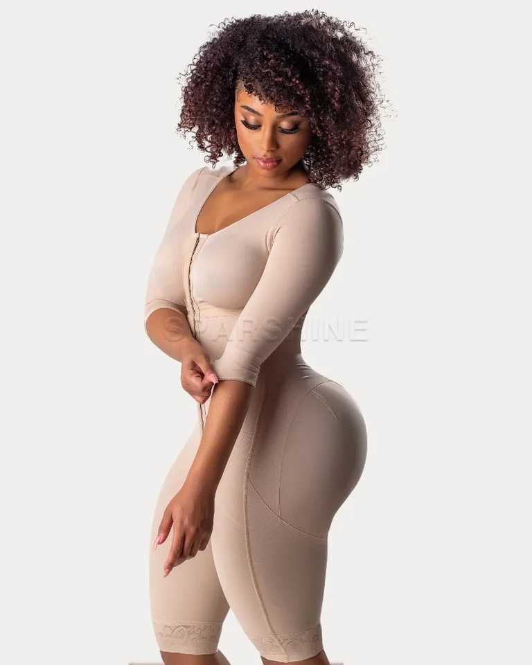 Post-Surgery Fajas Colombianas | Full Body Waist Shrinking Technology 3 Compression Hook Levels Surgery Results Girdle W250509