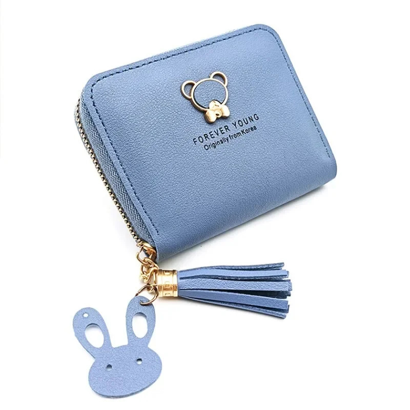 Little Bear Decoration Womens New Fashion Short Coin Purse Card Holder Small Ladies Wallet Female Hasp Mini Clutch R250508 Y260206