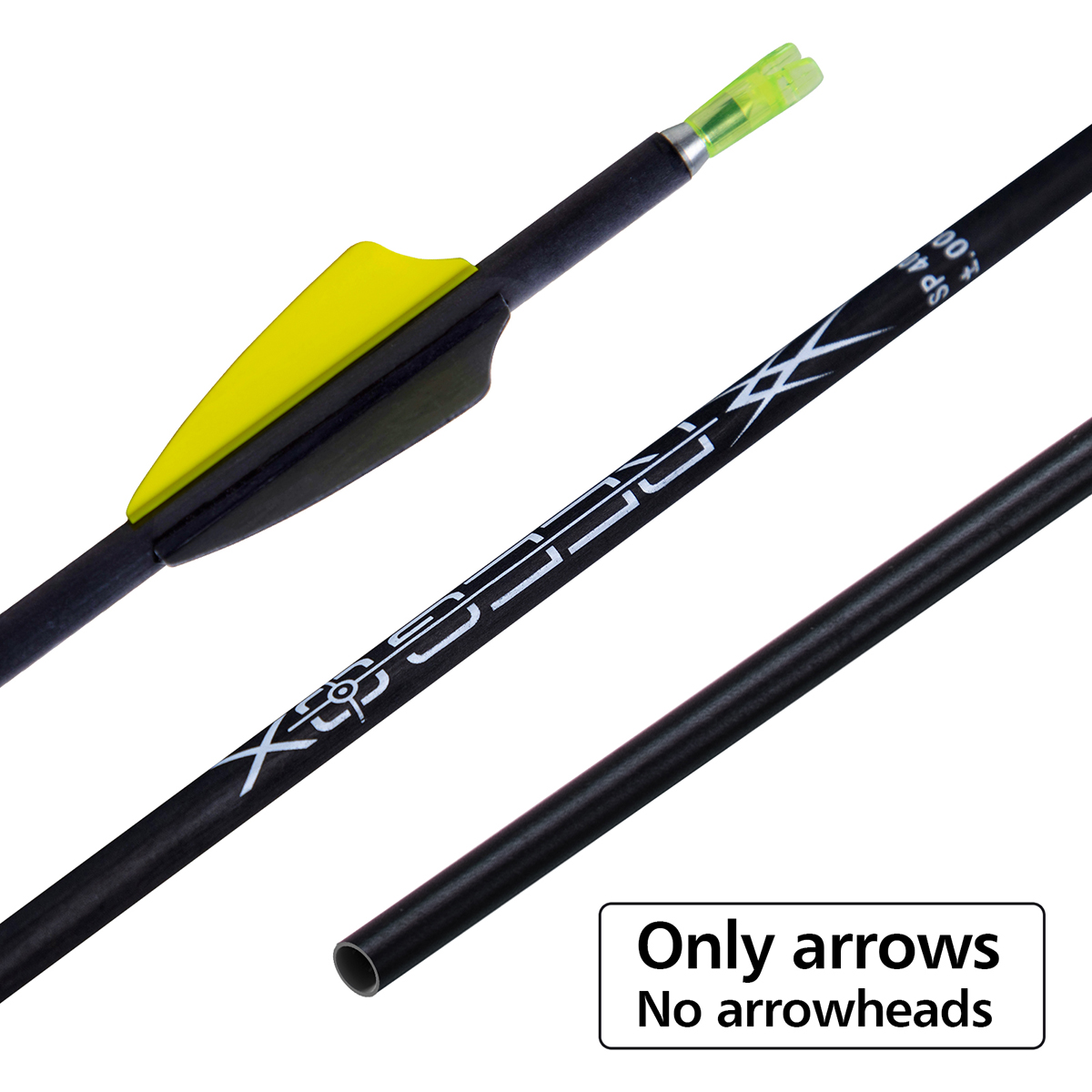 Spine350-1500 Archery Targeting Arrows without Arrow Tips 4.2mm 12Pcs 31inch Hunting Arrows Carbon Training Arrows for Recurve Bow & Compound Bow Prac