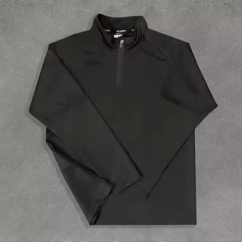 American style stand up collar zipper hoodie for men in spring autumn, with high-end feel and a German velvet base top