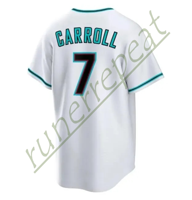 Corbin Carroll 2025 City Connect Baseball Jersey Carroll Ketel Marte Gabriel Moreno Geraldo Perdomo Randy Johnson Shirts 222
