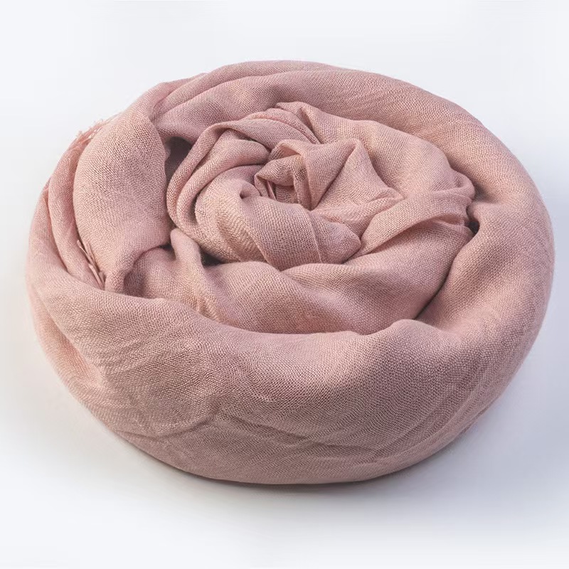 T665 cotton and linen solid color scarf female summer sun protection medium long gauze scarf Japanese and Korean literary beach long scarf travel neck