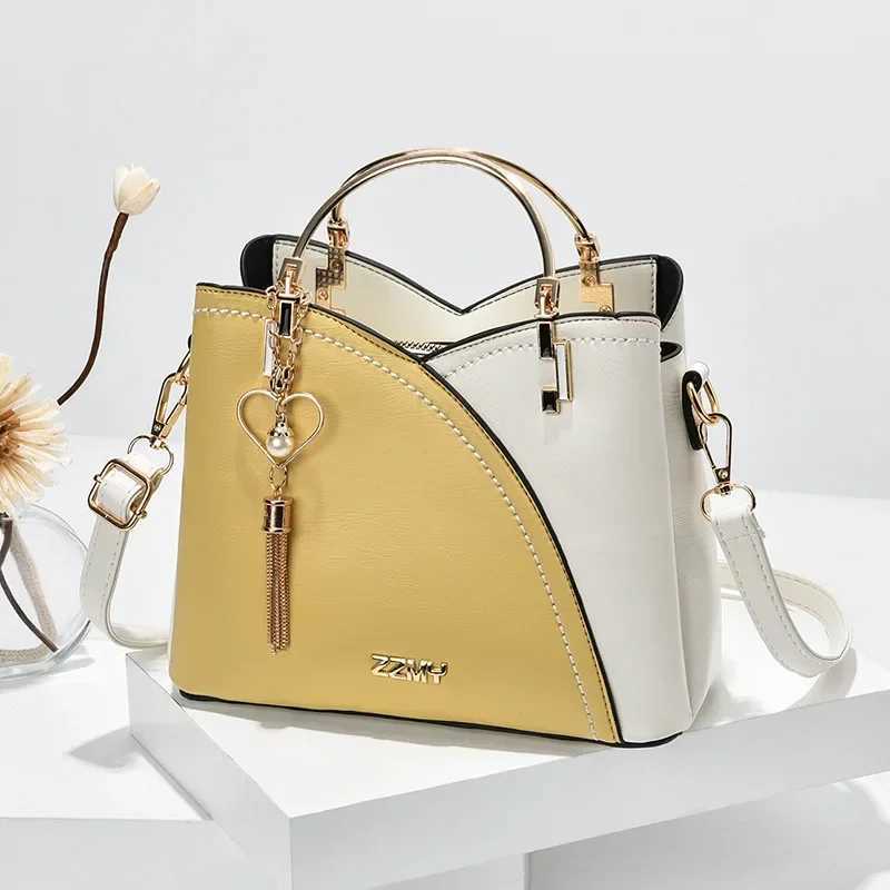 Womens handbag patch work shoulder messenger office work PU leather womens handbag womens handbag fashion elegant shoulder bag Z250509-1