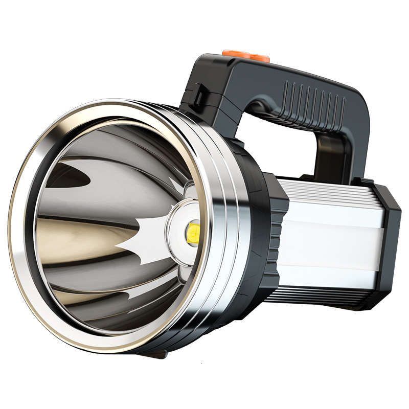 P50 strong USB charging emergency power outage searchlight battery level display patrol mine light long-range waterproof flashlight