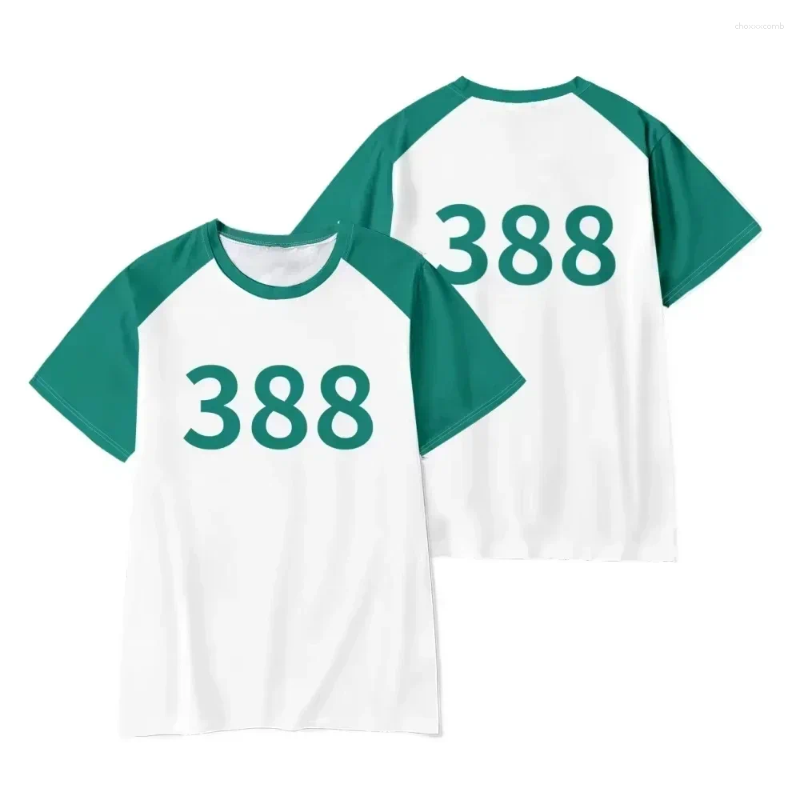 Men's T Shirts Season 2 Squid Seong Gi-hun Costume 456 388 001 Boys Girls Tshirt 3D Print Games Sweatshirt For Party Clothing Sport