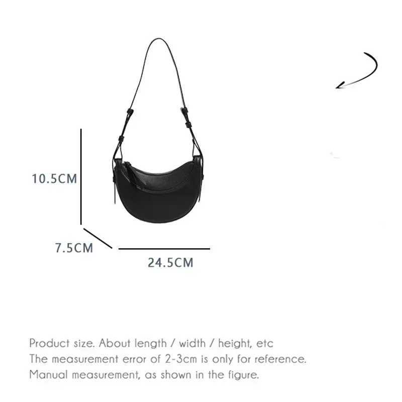 French Niche Crescent Bag 2024 New High end Leather Saddle Bag Single Shoulder Cross Body Handbag Z250509-1