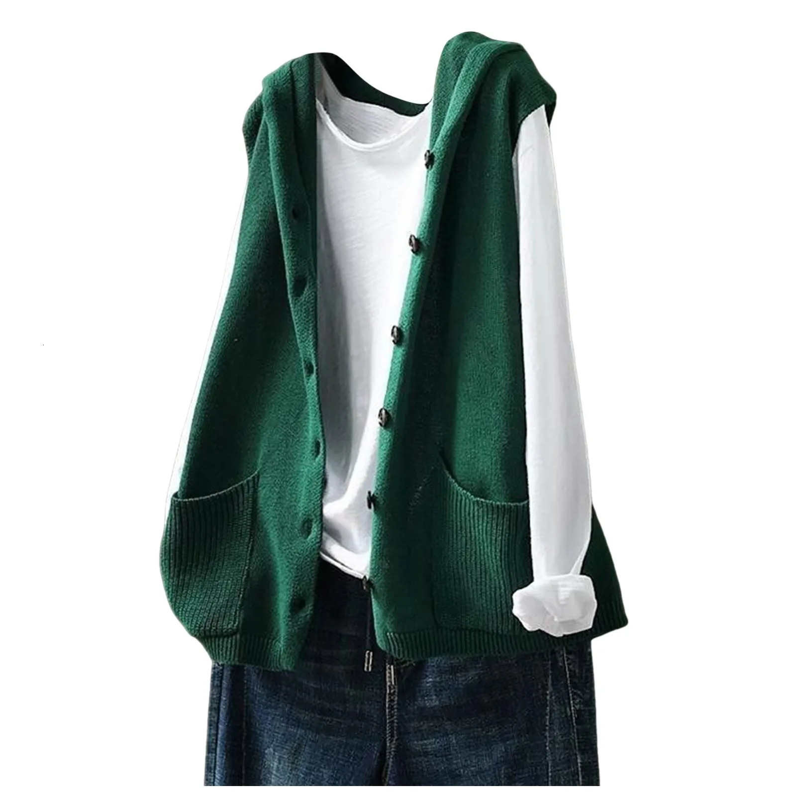 Open top plain knitted sleeveless vest 250430Z