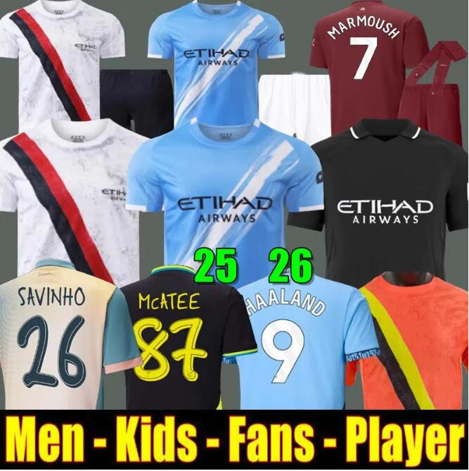 25 26 HAALAND man city soccer jerseys 2025 FODEN MARMOUSH DOKU MARMOUSH McATEE KOVACIC GVARDIOL DE BRUYNE DE BRUYNE MATHEUS N. NICO football shirt men kids kits 777
