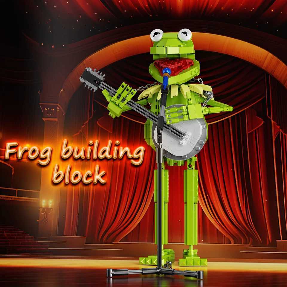Big Frog Muppet Show Building Block Set Cartoon Doll Funny Stage Scene Action Figure Model Bricks Gifts for Kids Adults X250509