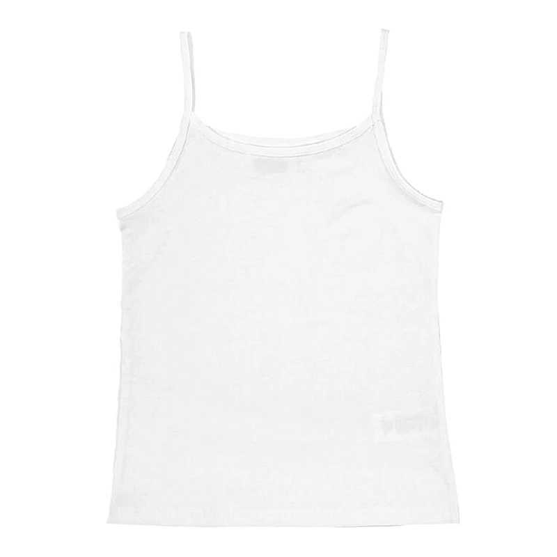 Women Sexy Spaghetti Strap Camisoles Summer Emo Girls Sleeveless Thin Tank Top Simple Base White Crop Tops Fashion Female UndiesXJ250508