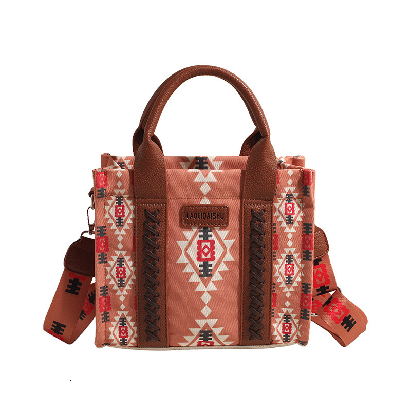 Top Quality Brand High Quality New Style Free Delivery Designer Bag Summer Canvas Printed Western Shoulder Handheld Crossbody Women's Large Capac