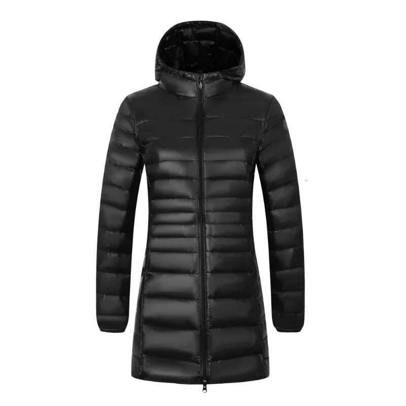12 Color Women Long Warm Light Down Jacket Ladies Fashion Hooded With Portable Storage Bag Puffer Coats Women's Overcoats Designer