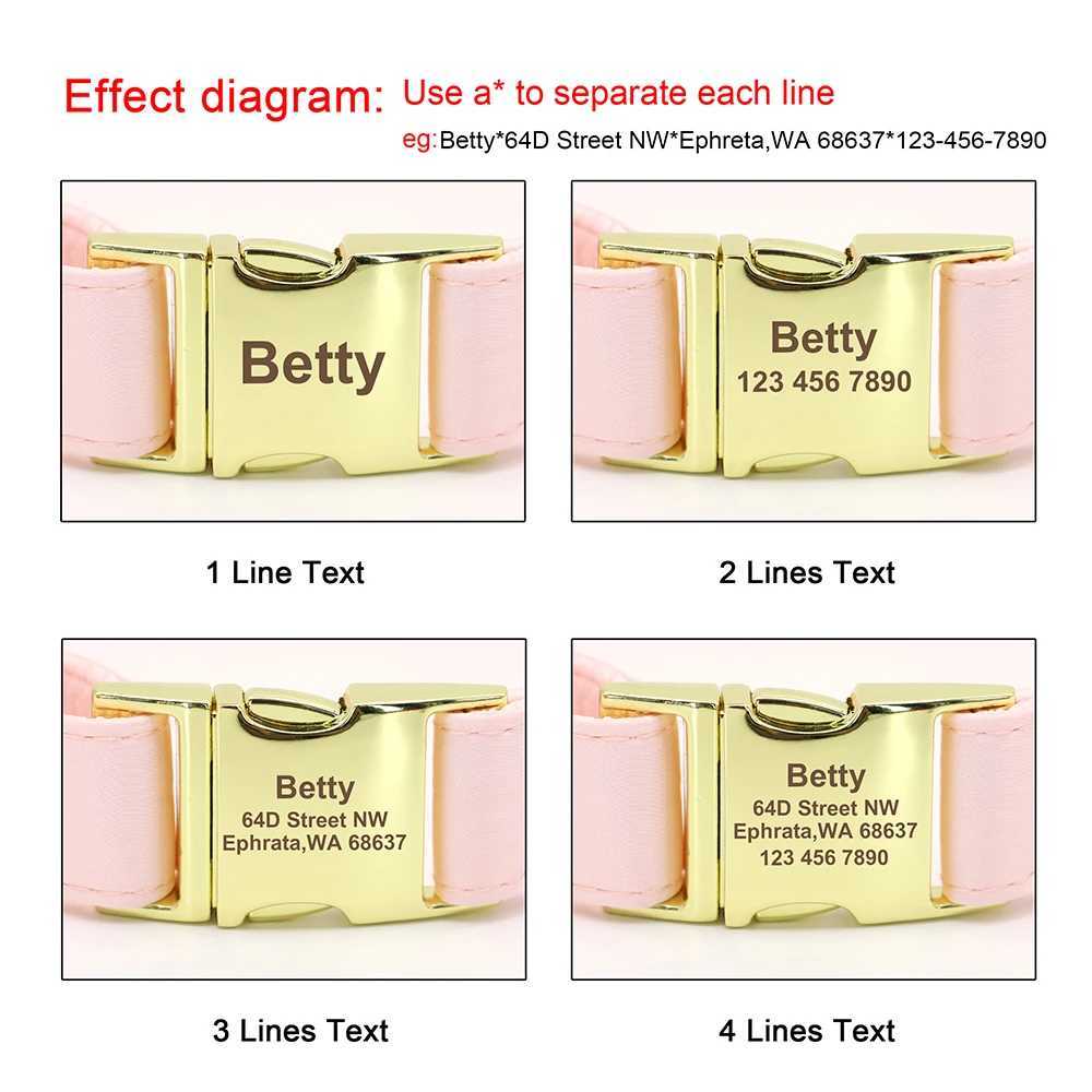 Customized Silk Dog Collar Soft Bow Tie Pet Collars Flower Bowknot Puppy Collar Personalized ID Name For Small Medium Large DogsXJ241219