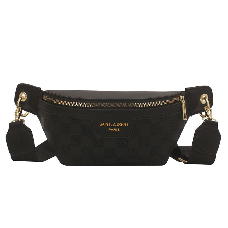 2025 Ins Hong Kong Small Bags Popular Styles Trendy And Fashionable Fanny Packs Internet Celebrity Korean Style Wide Strap Cross - Body Bag New Design