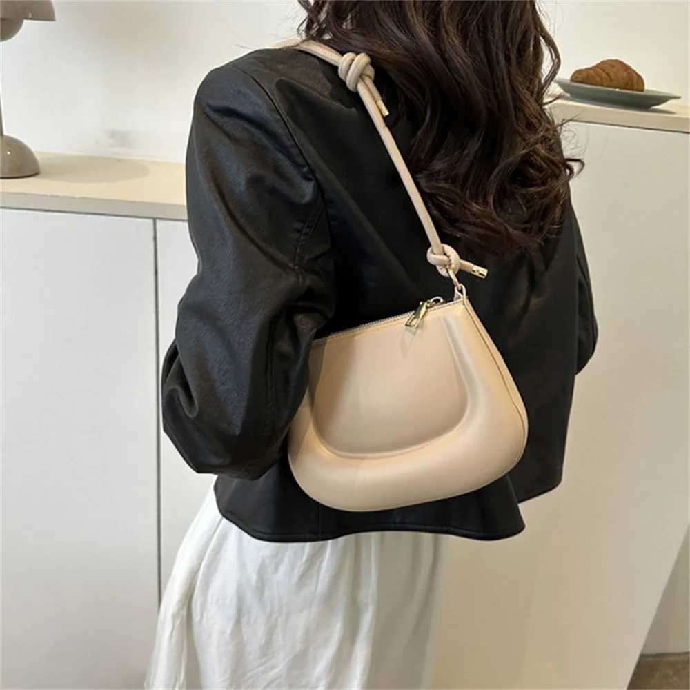 Soft Pu Ladies Leather Crossbody Bag Women Purple Underarm Bag Solid Color Handbag Fashion Design Small Shoulder Bags Z250512