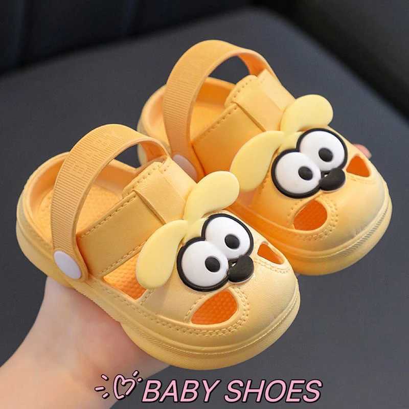 Childrens slippers summer boys and girls cute anti slip toe hole shoes baby cool slippers Z250510-1