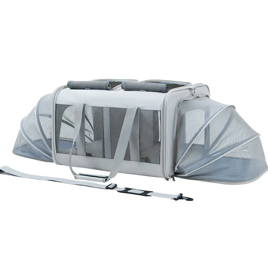 Extra large pet bag for dual cats, portable and expandable backpack for outdoor activities, cat bag for isolation, dog pet car bag