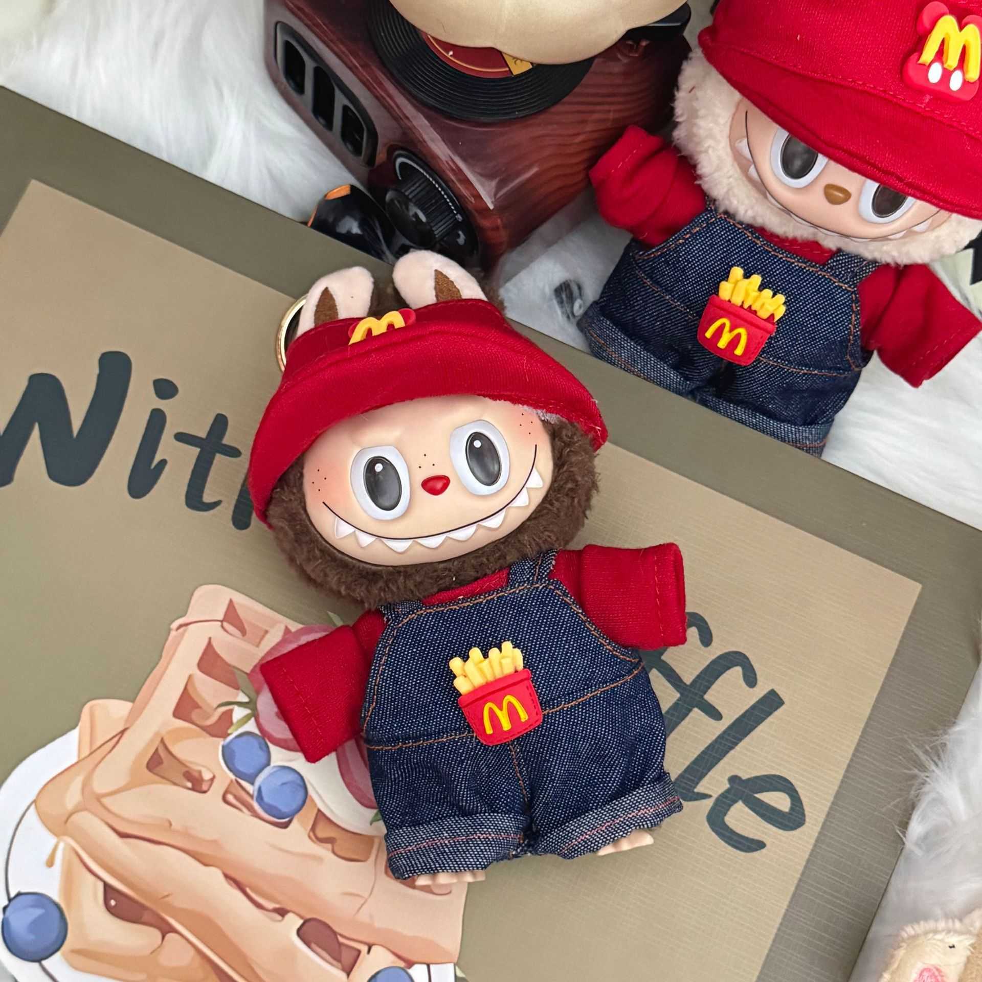 70% off wholesale First and Second Generation 17cm Labubu McDonalds Set Sitting Party Baby Clothes Doll Replacement 10A Quality Online