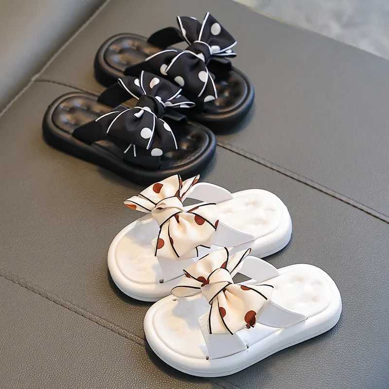 Summer Childrens Slippers Girls Princess Bow Non-slip Soft Sole Slippers Z250510-1