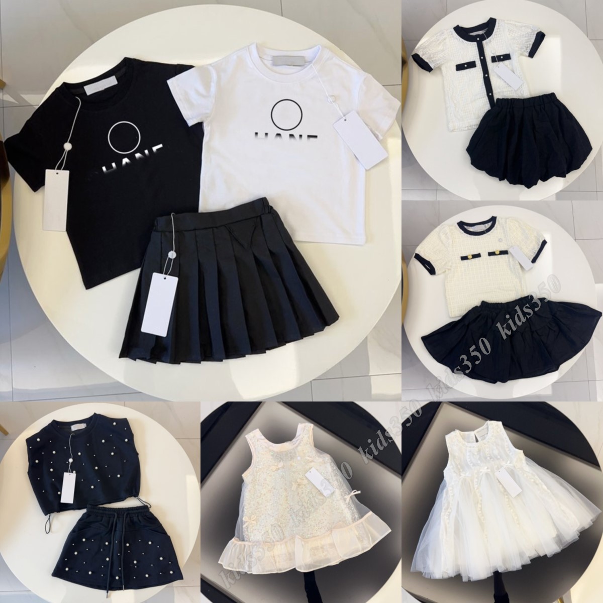 Designer girls Sets Kids baby Dress T-shirt skirt shorts set Clothing Sets Cotton toddler Girls Kids Infant Clothing sets