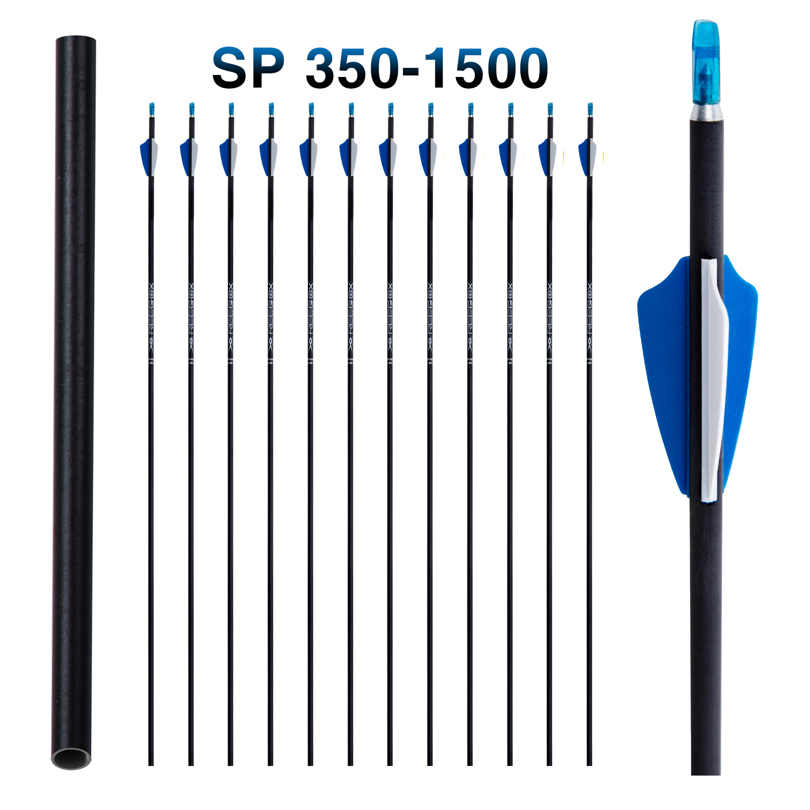 Archery Arrows without Arrow Tips Spine350-1500 4.2mm 31inch Hunting Arrows Carbon Targeting Arrows for Recurve Bow & Compound Bow Practice Arrows 12P