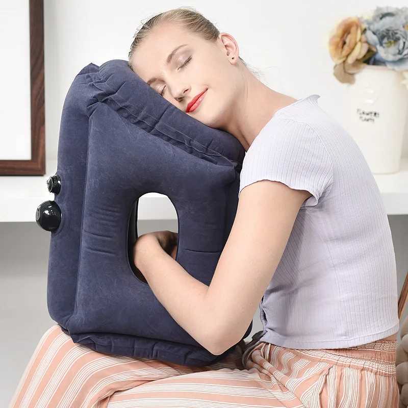 Floating Sleep Pillow Inflatable Pillow Waist Pad Travel Overseas Portable Long Distance Airplane Lunch Rest Pillow M250510