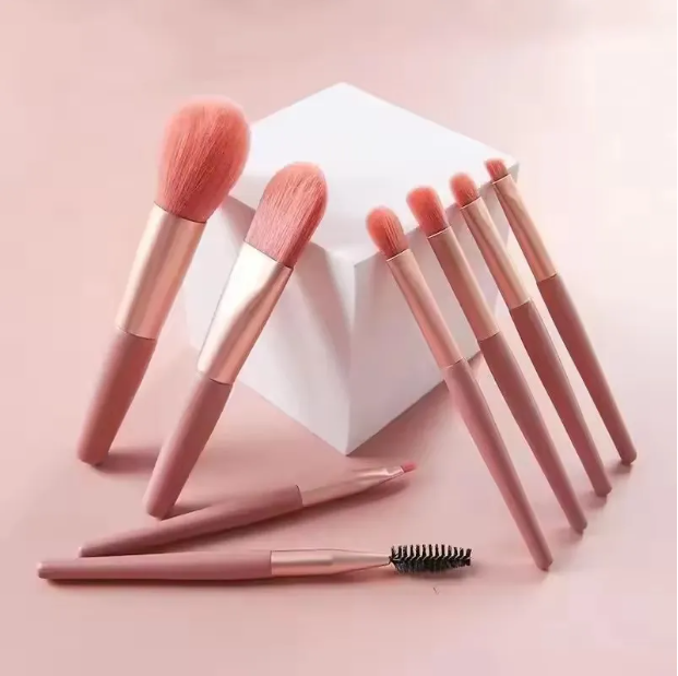 8pcs Professional Makeup Brush Set Cosmetic Powder Eye Shadow Foundation Blush Blending Concealer Beauty Make Up Tool Brochas
