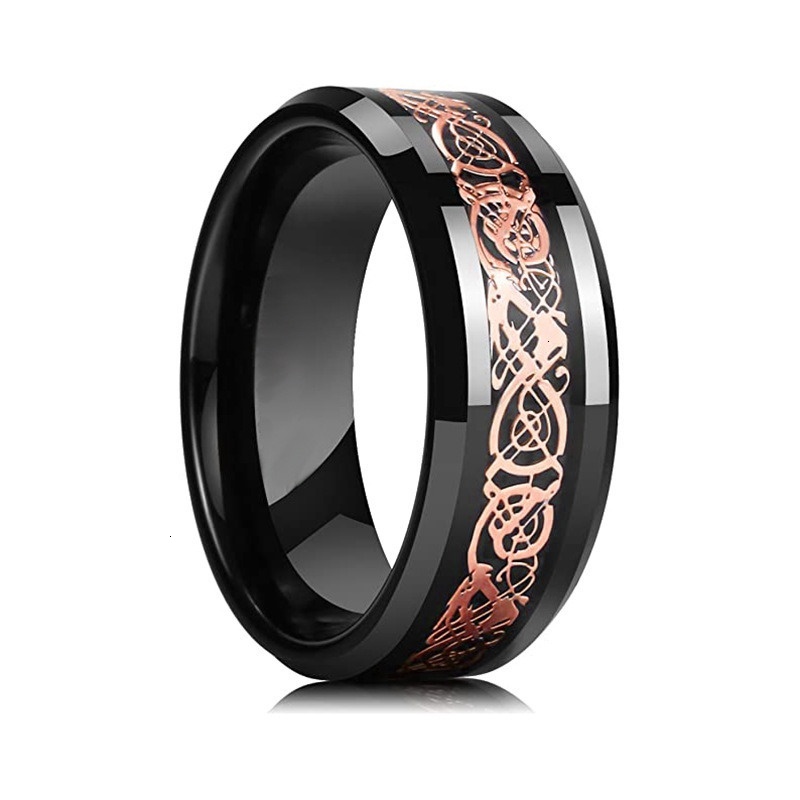 Xinghe Titanium Steel Dragon Pattern Couple Fashion Men's Accessories Ring