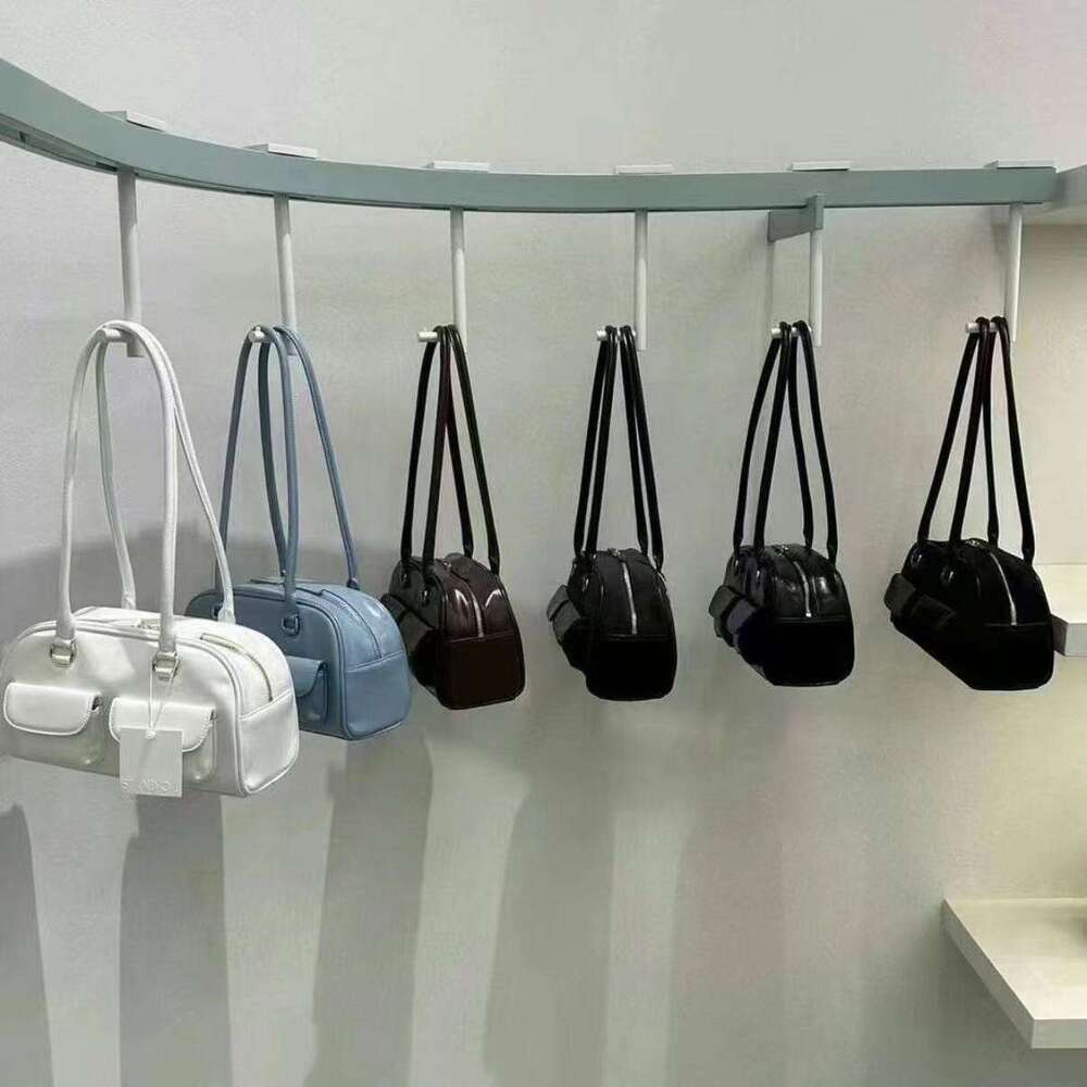 Yebuni Korean niche Yoon jin same style dizziness needle bowling Boston bag one shoulder armpit for women chubby