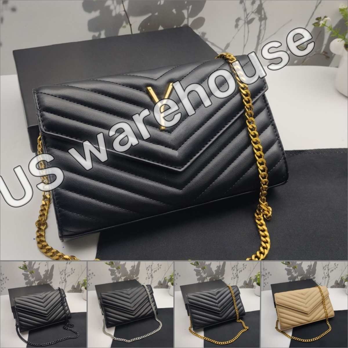 Designer Bag Leather women shoulder bags High Quality handbags Luxury crossbody clutch purses ladies tote Flap Wallet Gold Silver Black Chain Letter Bag