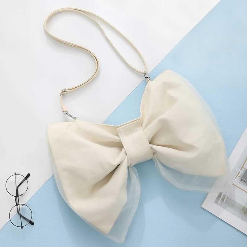 Designer Handbags For Women Bow Tie Canvas Shoulder Bag Party Casual Crossbody Bags Fashion Trend Female Clutch 2022 Z250512