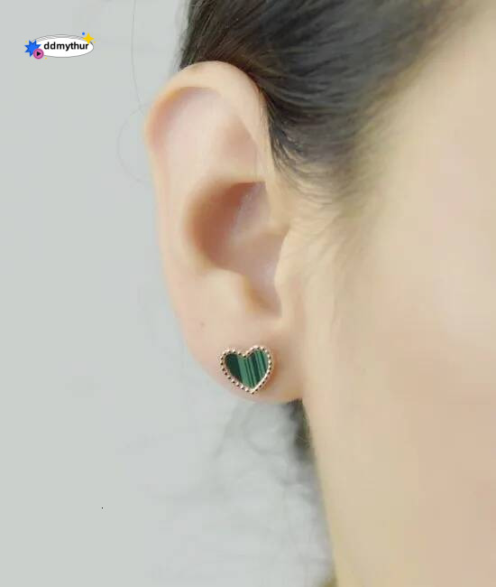 Lovely Heart Stud Earring For Woman Rose Gold Color Pure Stainless Steel Jewelry Girl Gift Party Not Fade Free Shipping ddmythur