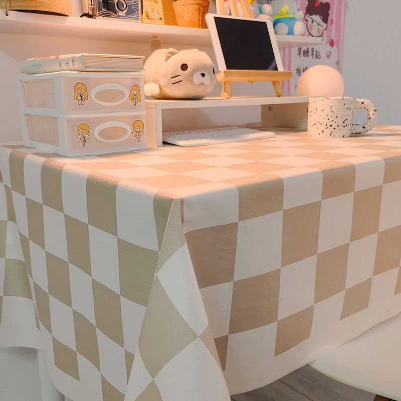 A884 Nordic style tablecloth net red plaid tablecloth student dormitory desk cloth atmosphere tablecloth coffee table decoration cloth ins