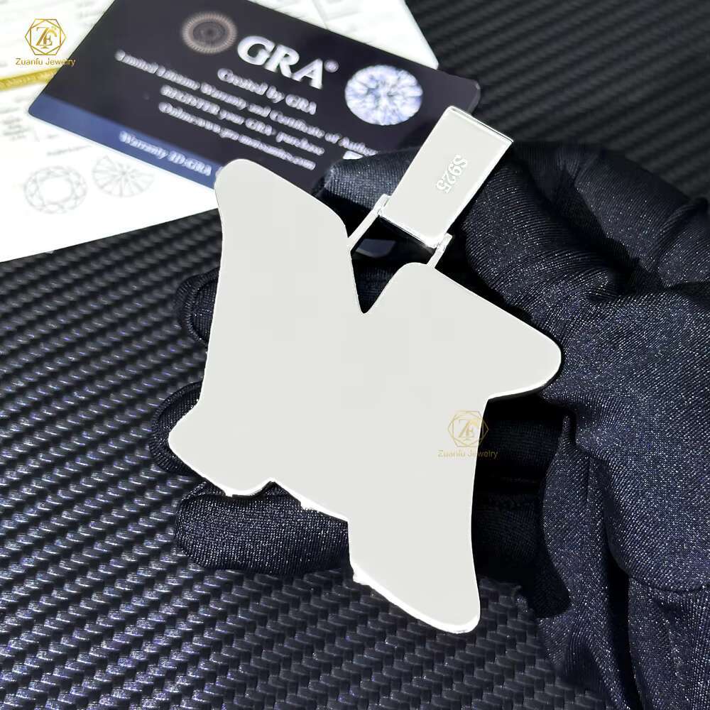 Wholesale Pass Diamond Tester Moissanite M Initial Pendant 925 Sterling Silver Iced Out Jewelry Hip Hop Letter Pendant for Men
