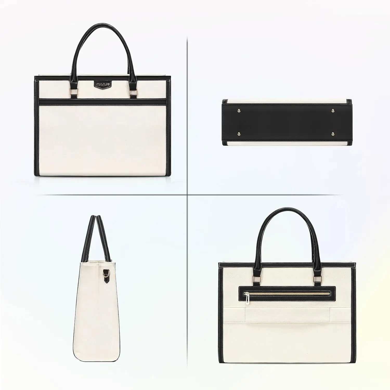Laptop Bag Canvas Tote Bags Casual Travel Womens Handbag 15.6 inch Laptop Shoulder Messenger Briefcase for Office Work College Z250509