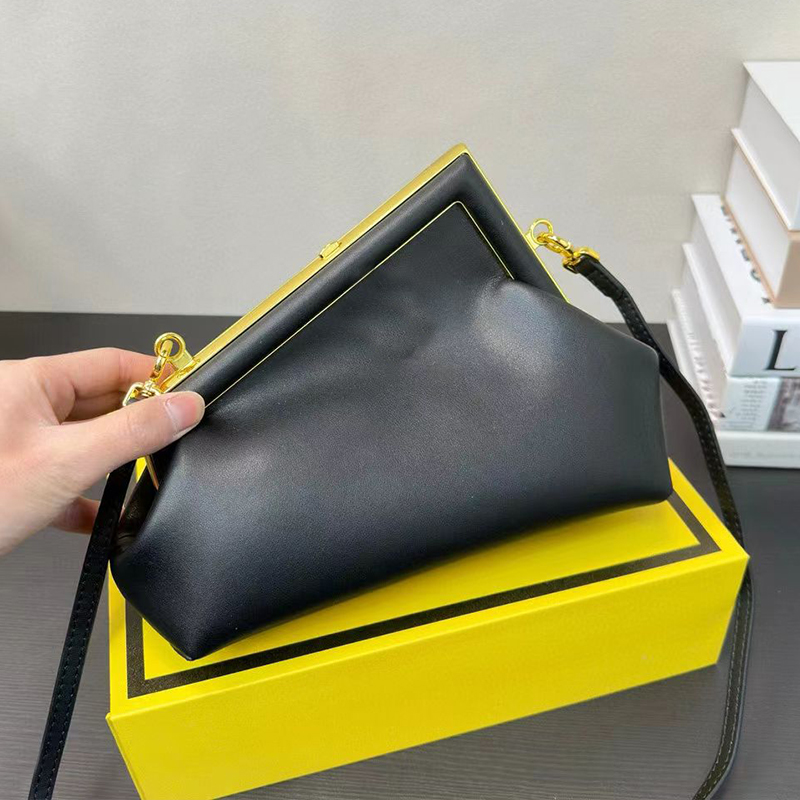 Women Tote Designer First Handbags Vintage Clutch Ladies Real Leather High Quality Totes Luxury Purses 23cm