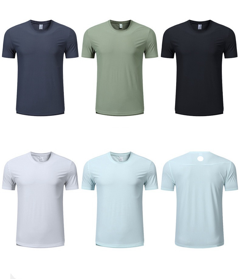 Men Yoga Outfit Gym T shirt Exercise Fitness Wear Quick-drying shorts Sportwear Trainning Basketball Running Shirts Outdoor Tops Short Sleeve Elastic Breathable