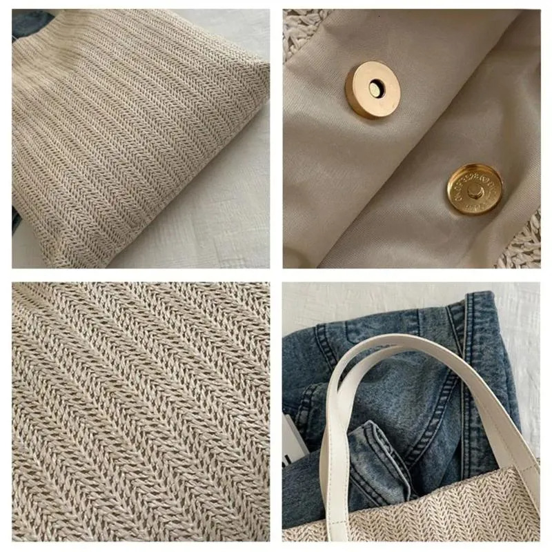 Casual Straw Shoulder Bags | Handmade Braid Large Capacity Rattan Bohemian Tote New Free Delivery Designer Bag
