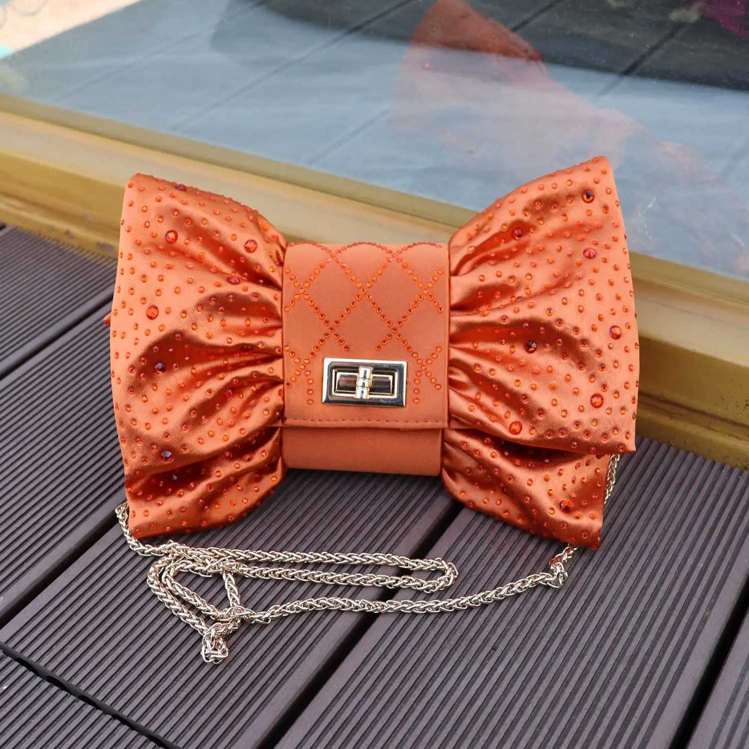 Classic Night Banquet Bag Cheaper Grace Bowknot Silks Women Evening Bags for Pochette Prom Clutch Bags Ladies Purse Handbags Z250512