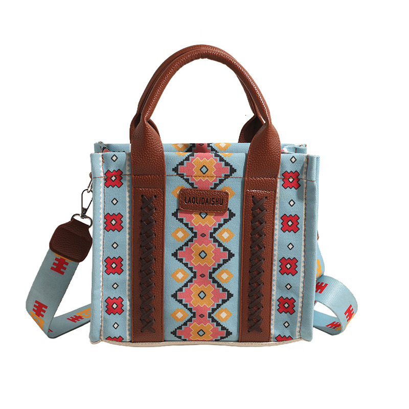 Top Quality Brand High Quality New Style Free Delivery Designer Bag Summer Canvas Printed Western Shoulder Handheld Crossbody Women's Large Capac