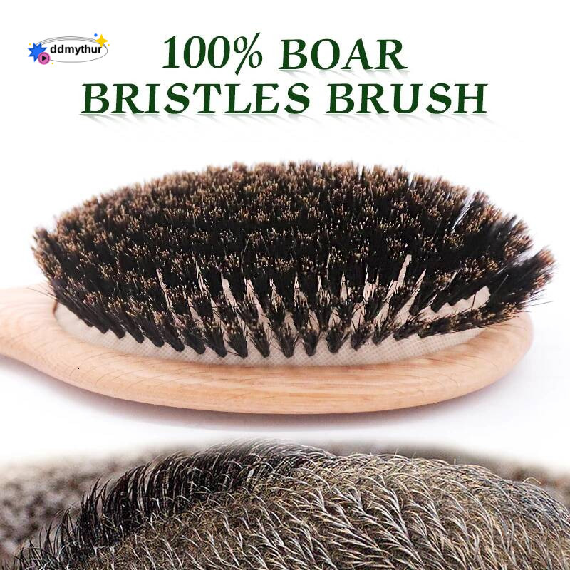 Boar Bristle Women Combs for Wood HairBrush Detangle Straightener Brush Hair Comb Barber Accessories ddmythur