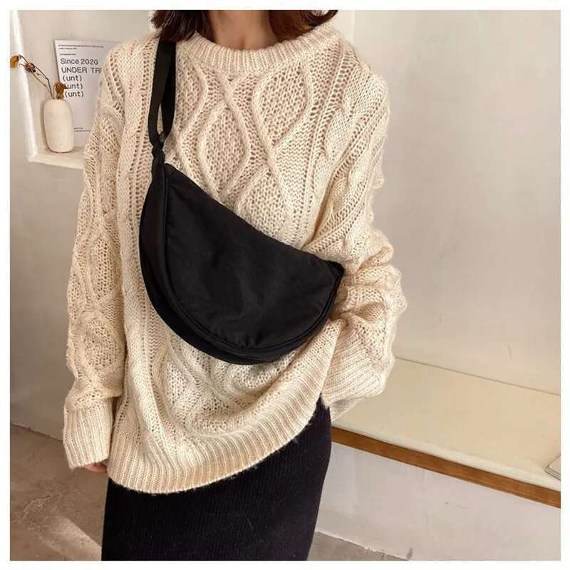 Simple And Lightweight Small Crossbody Nylon Cloth Dumpling Women S Versatile Shoulder Bag Waterproof Cl