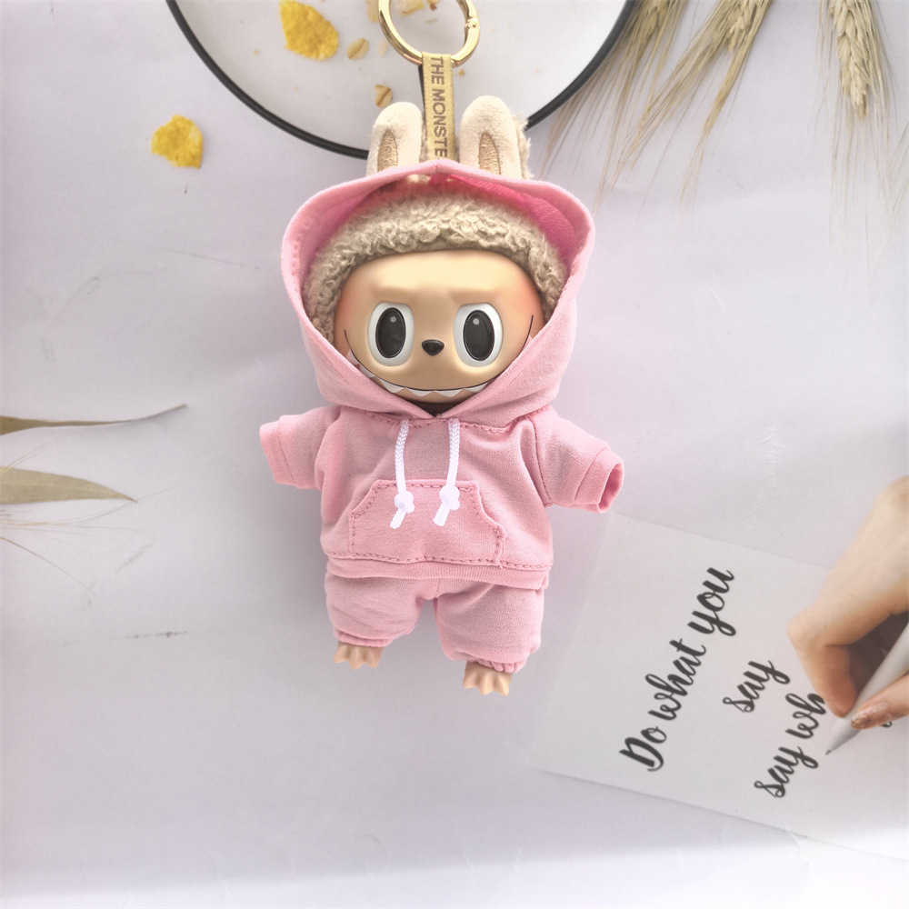 60% off wholesale 17cm Vinyl aron Plush Keychain Pulling Cloth Pendant Labubu Doll for Hoodie Pants Set 10A Quality Online