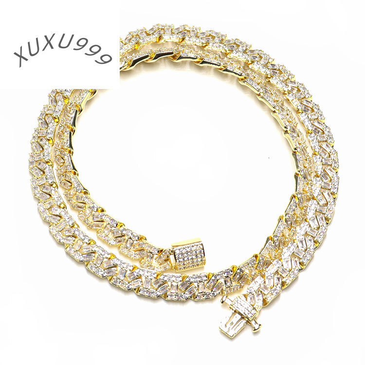Luxury Hip Hop Bling Men Women Jewelry 15mm Brass Zircon Diamond Iced Out Cuban Link Chain Necklace Bulk Order